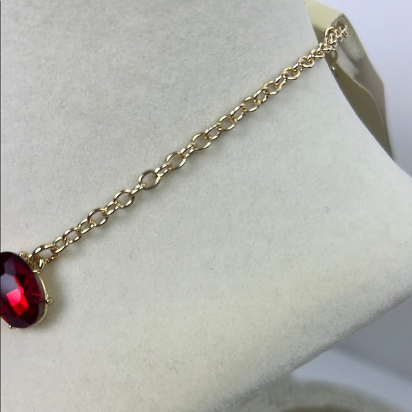 Monet Red Statement Necklace - Picture 4 of 9